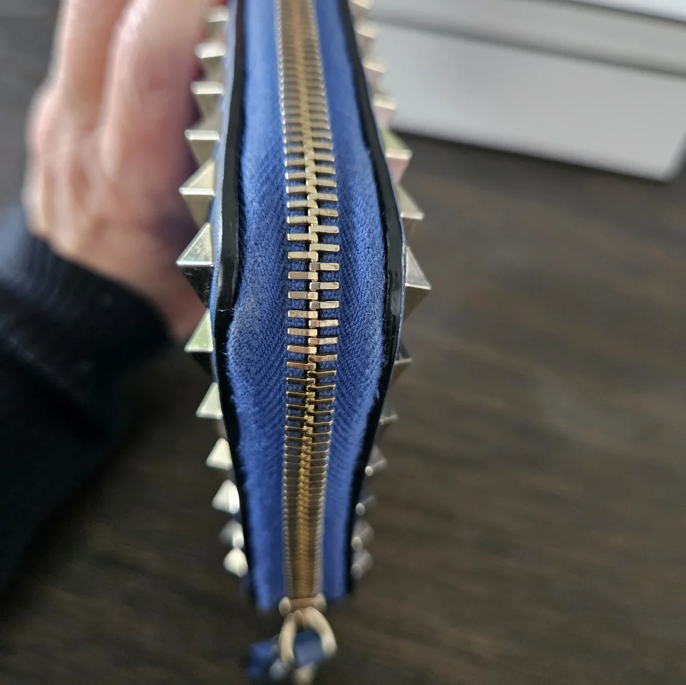 Valentino Blue Studded Wallet - Picture 3 of 9